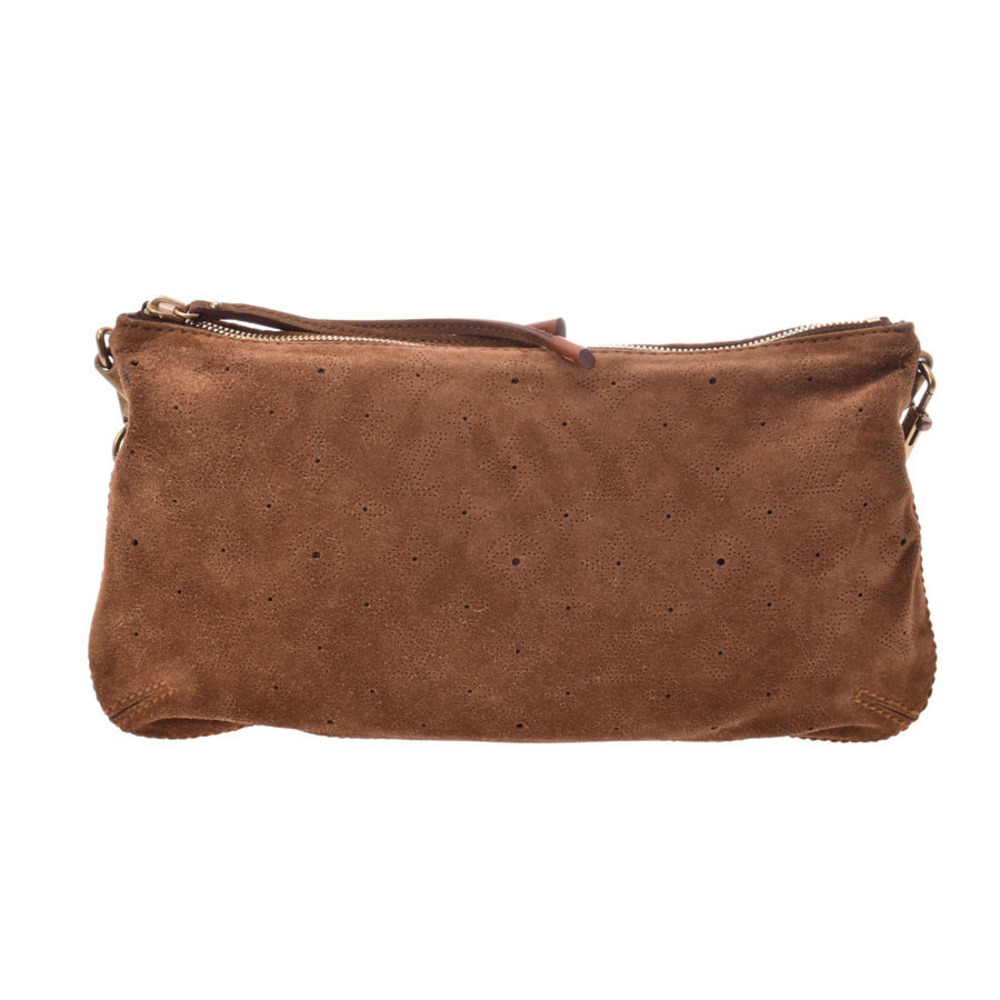Louis Vuitton Monogram Suede Pochette Onatah Mocha Brown Shoulder Bag
